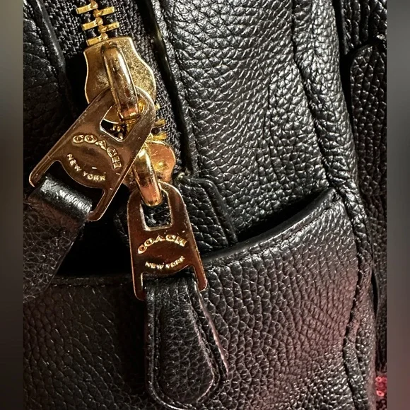 COACH Women Black Leather Backpack - Picture 7 of 16